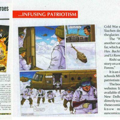 Fauji India magazine ( April 2015 ) —– “ Comics that immortalize War Heroes ’’