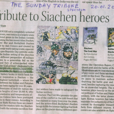 The Sunday Tribune (20/1/13) —- “ Tribute to Siachen Heroes ”